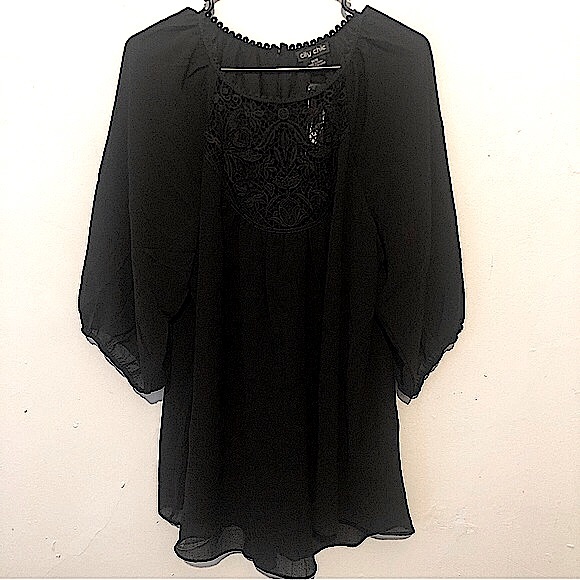 City chic black lace love top sz 18 NWT - Picture 4 of 10